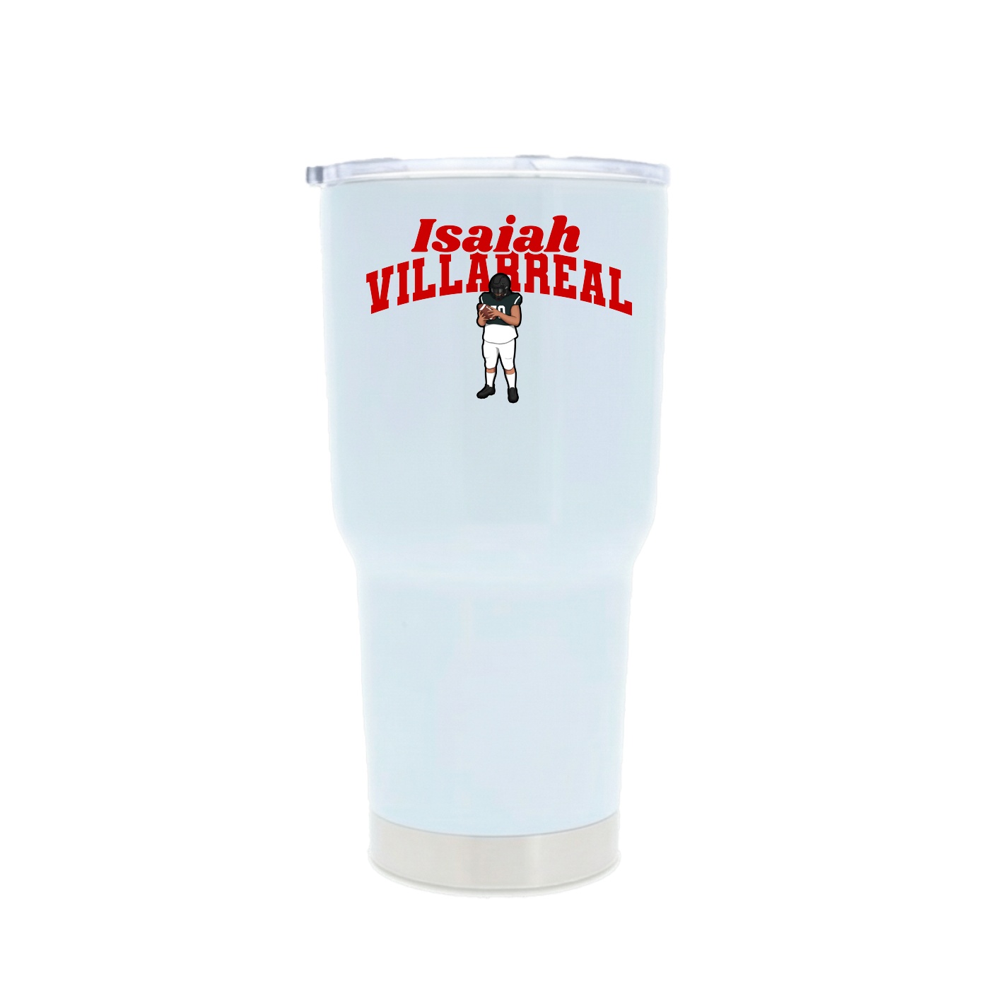 30oz Stainless Steel Tumbler — Signature Arch in White