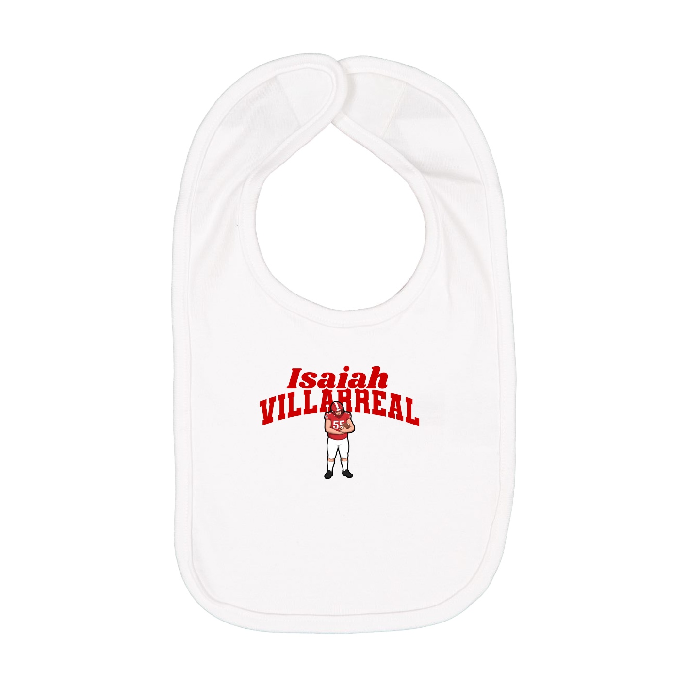 Infant Bib — Signature Arch in White