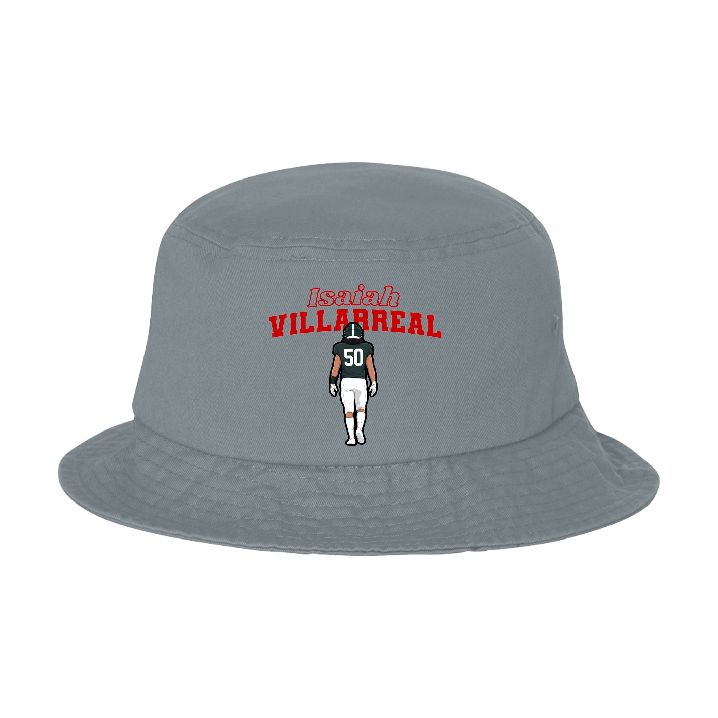 Bucket Cap — Name Arch in Grey