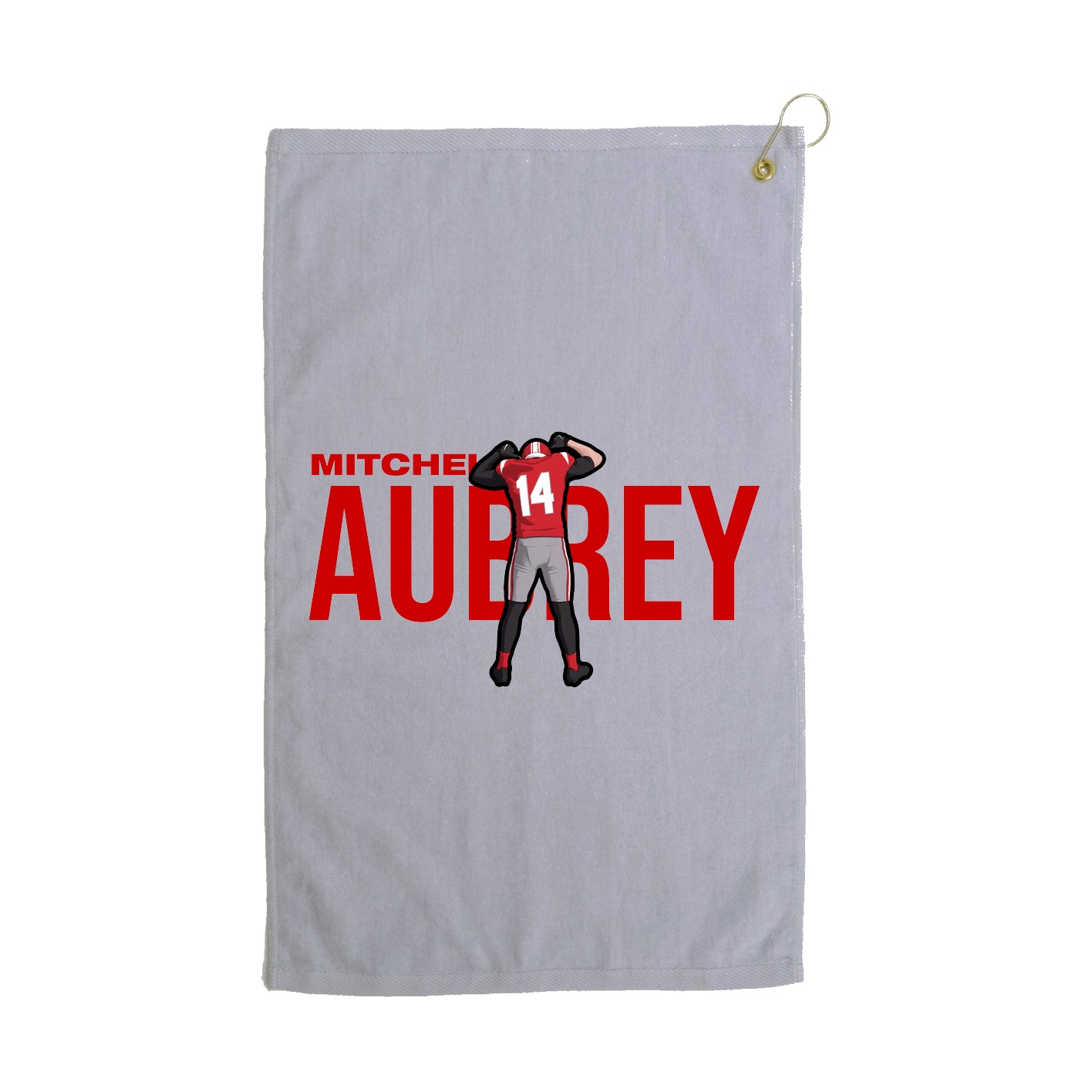 Golf Towel — Player Name in Grey