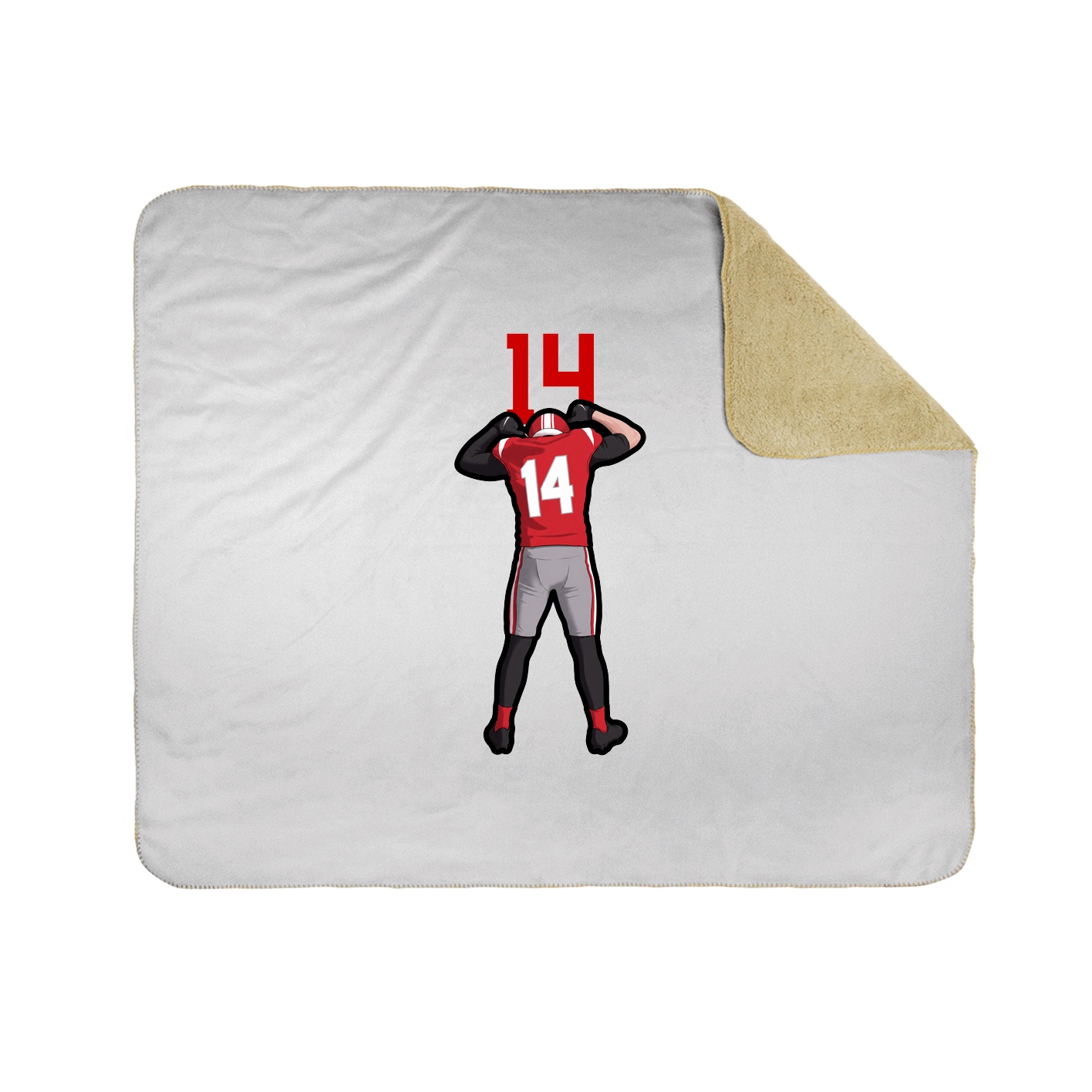 Throw Blanket — Number Top in White