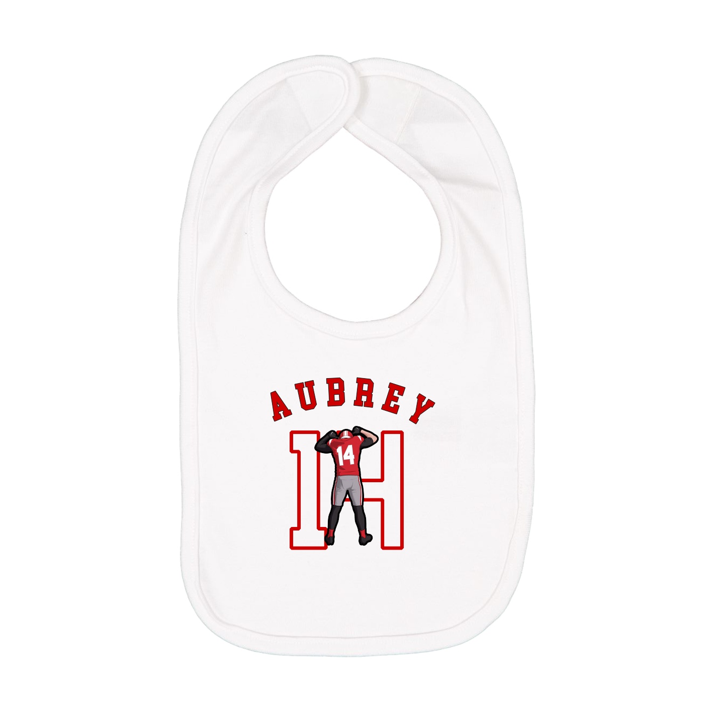 Infant Bib — Shirsey Arch in White