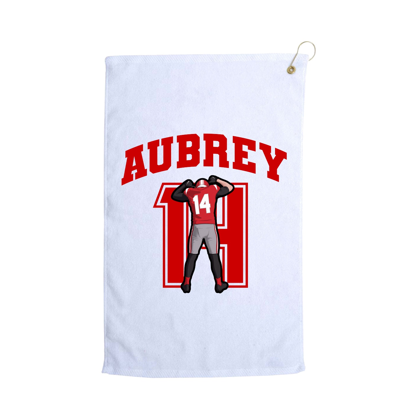 Golf Towel — Number in White
