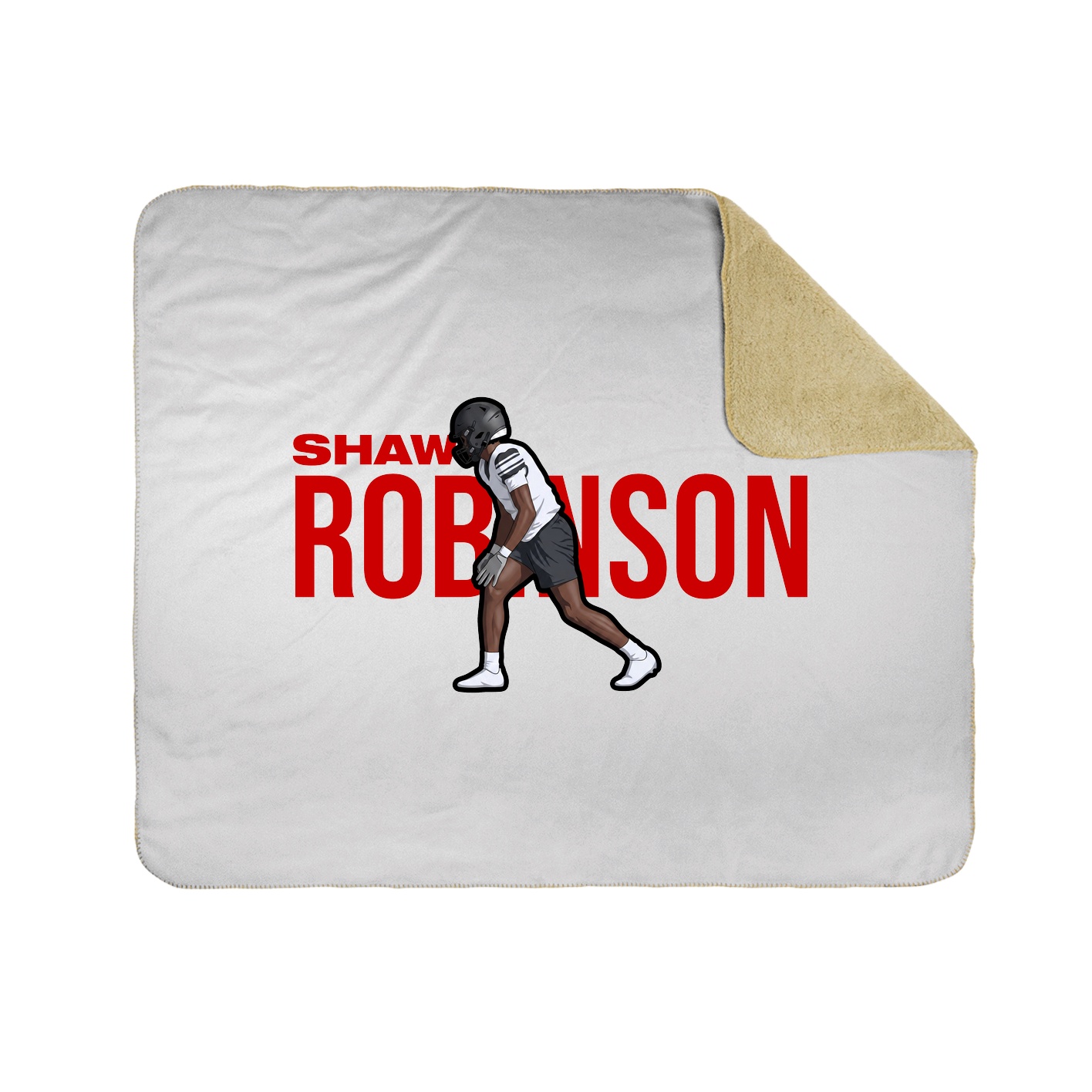 Throw Blanket — Player Name in White
