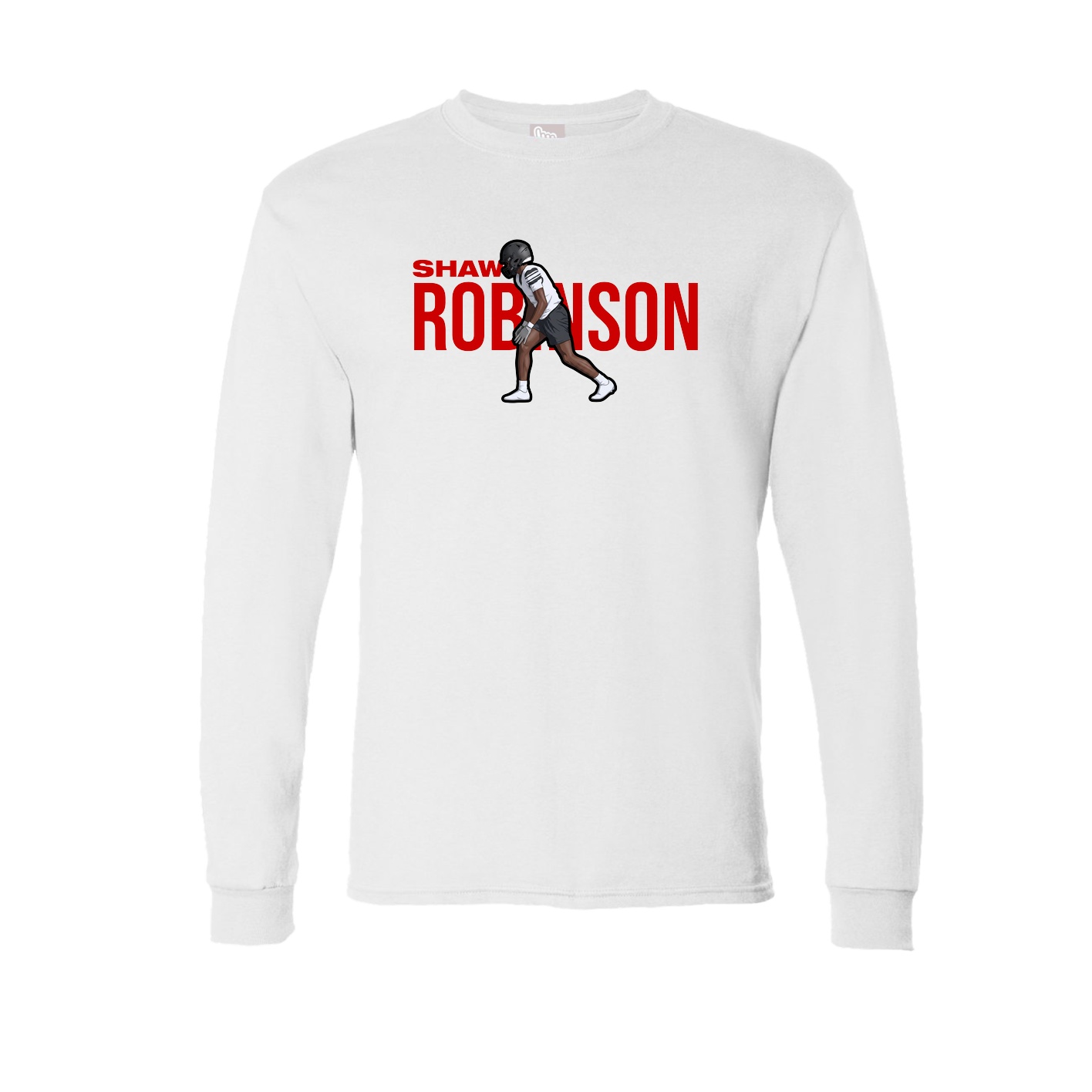 Long Sleeve Tee — Player Name in White