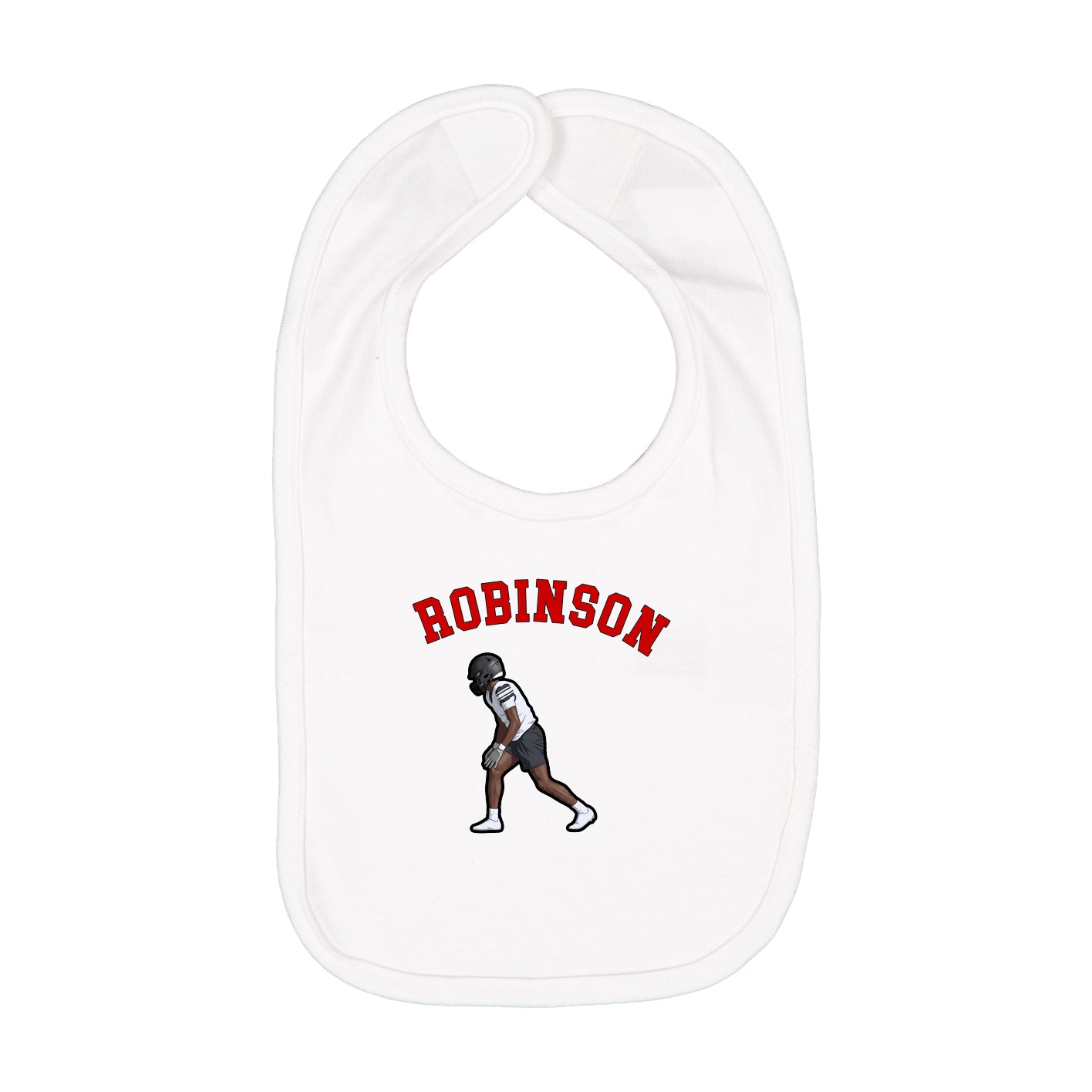 Infant Bib — Shirsey Arch in White
