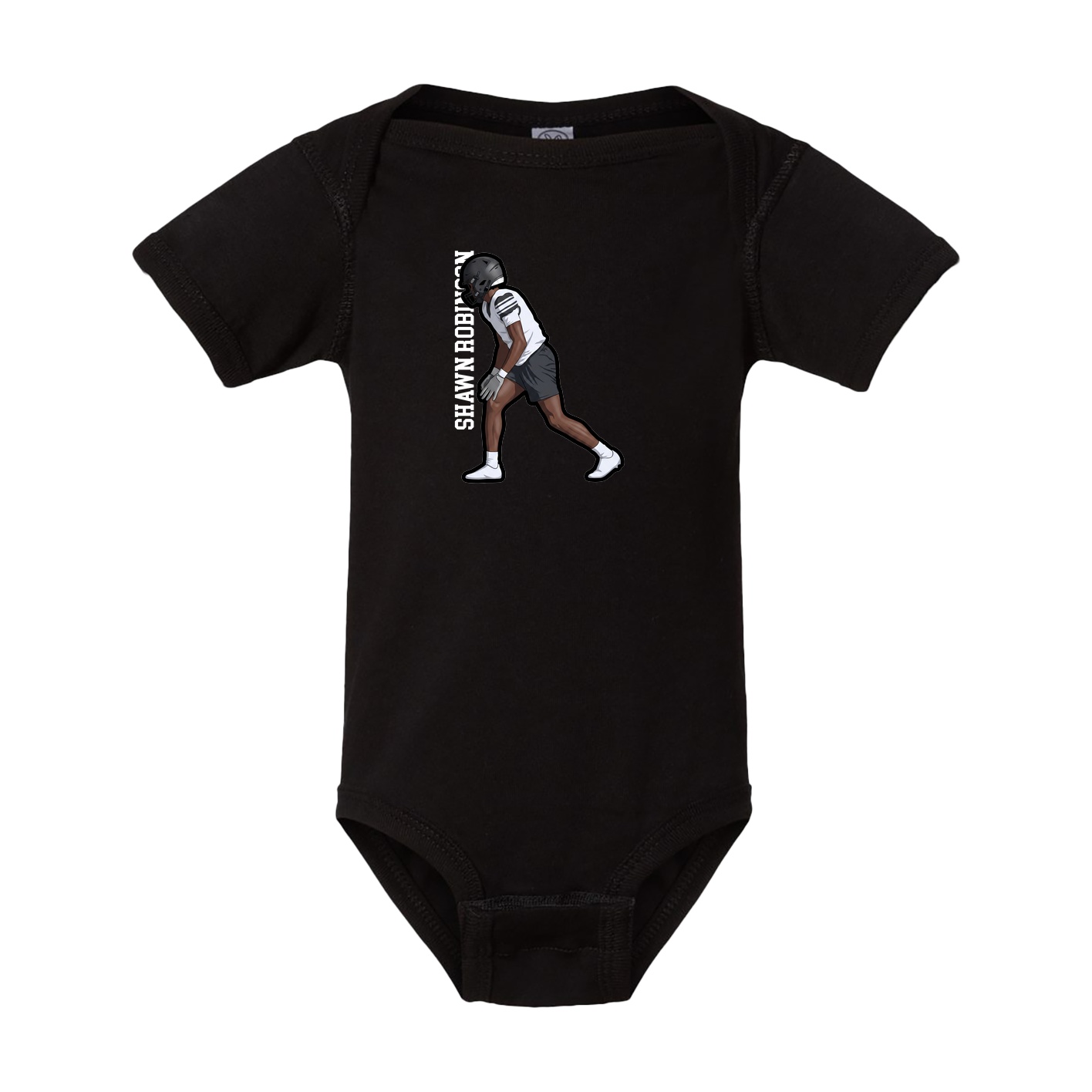 Baby Onesie — Name Vertical in Black