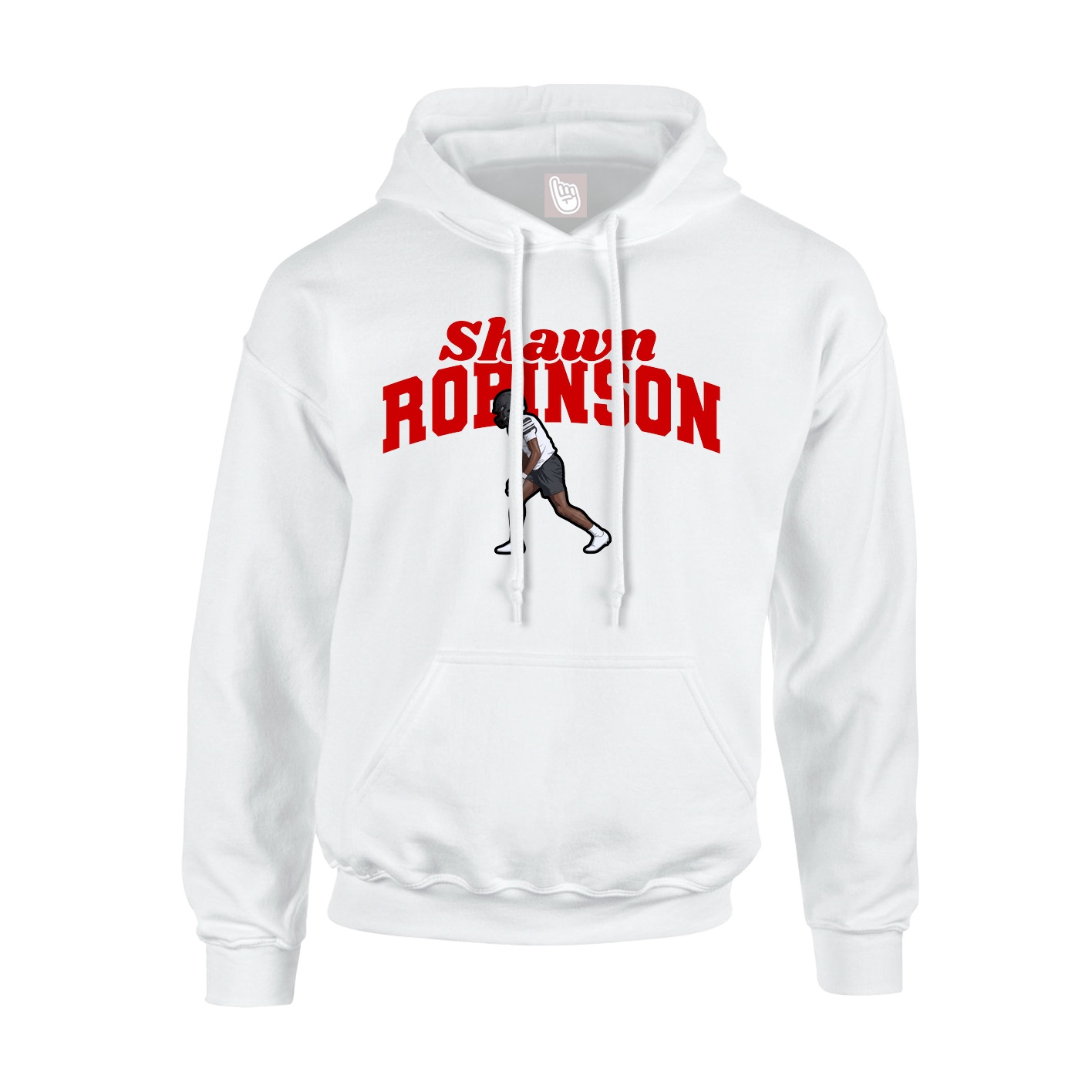 Hoodie — Signature Arch in White