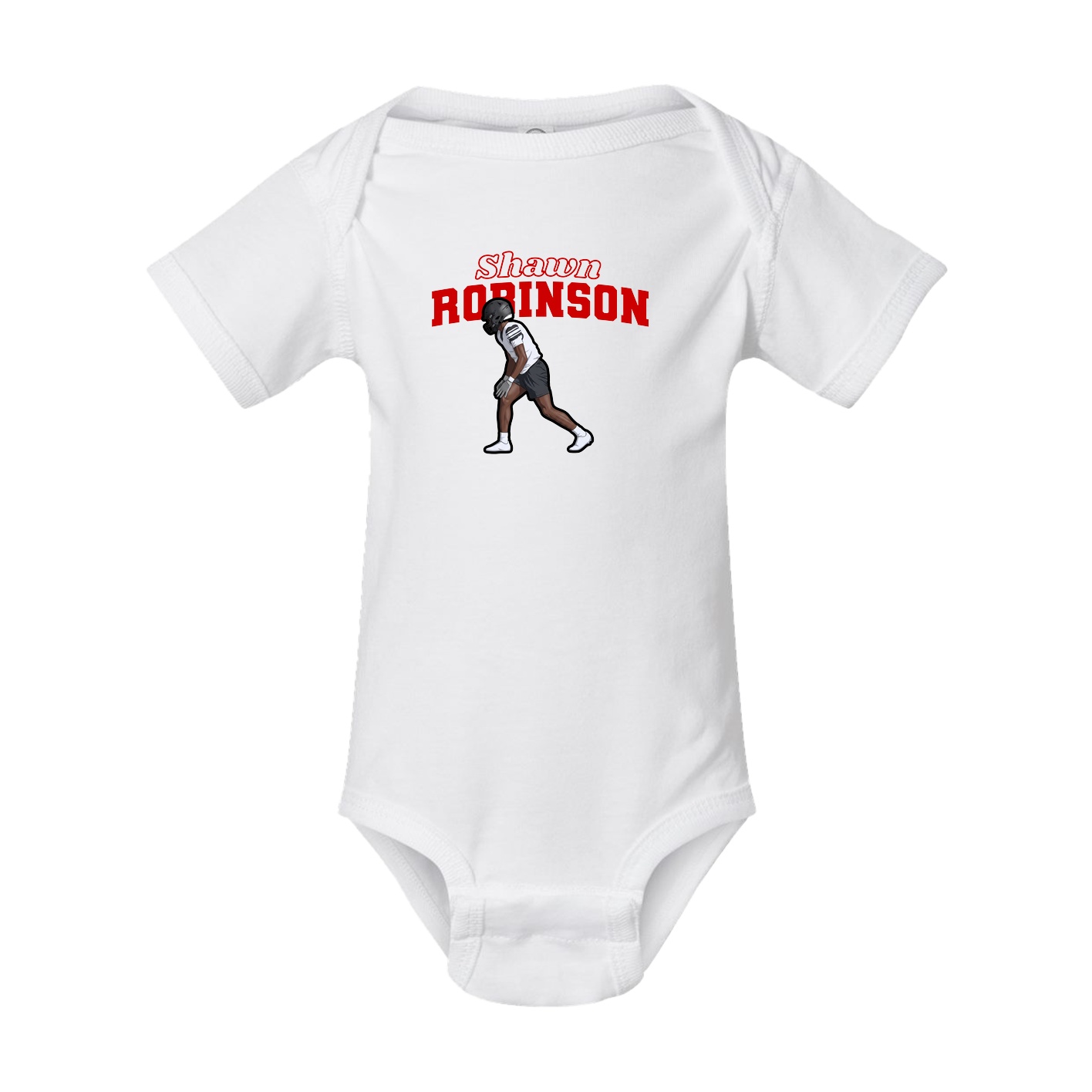 Baby Onesie — Name Arch in White