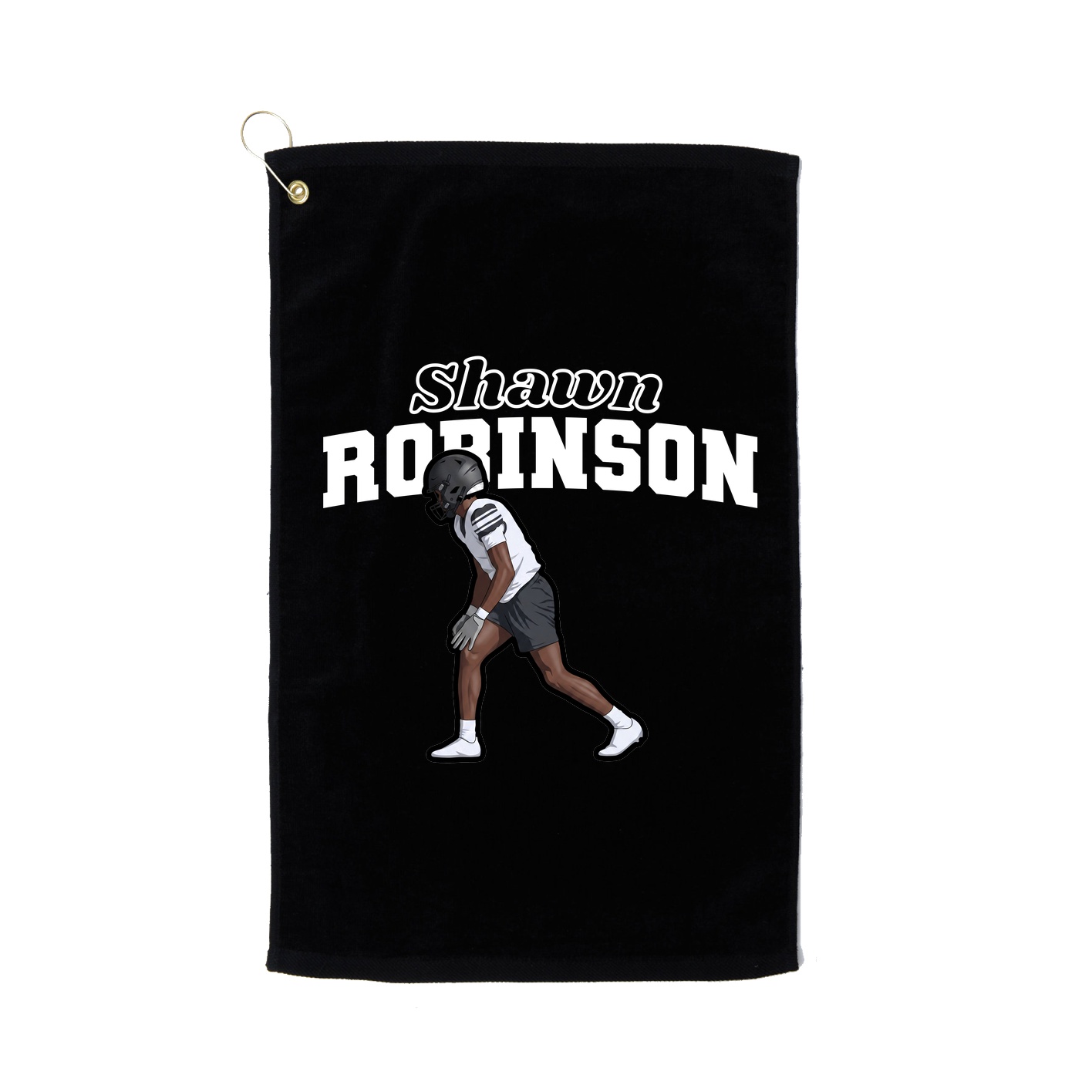 Golf Towel — Name Arch in Black