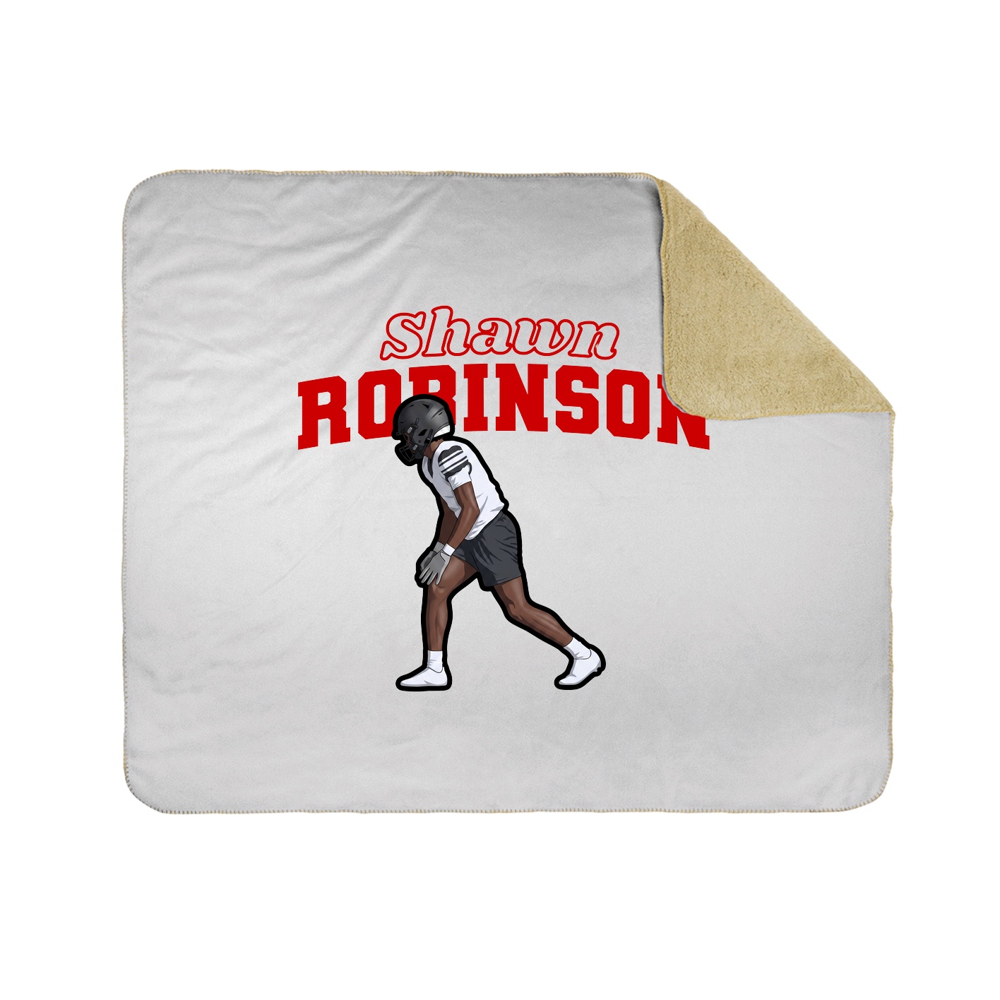 Throw Blanket — Name Arch in White