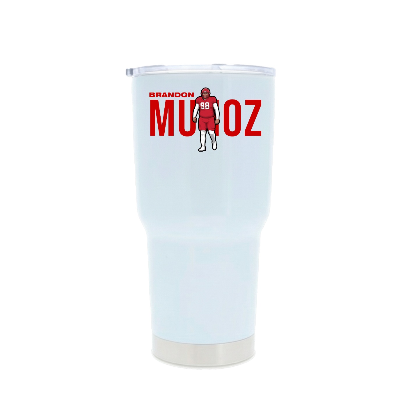 30oz Stainless Steel Tumbler — Player Name in White