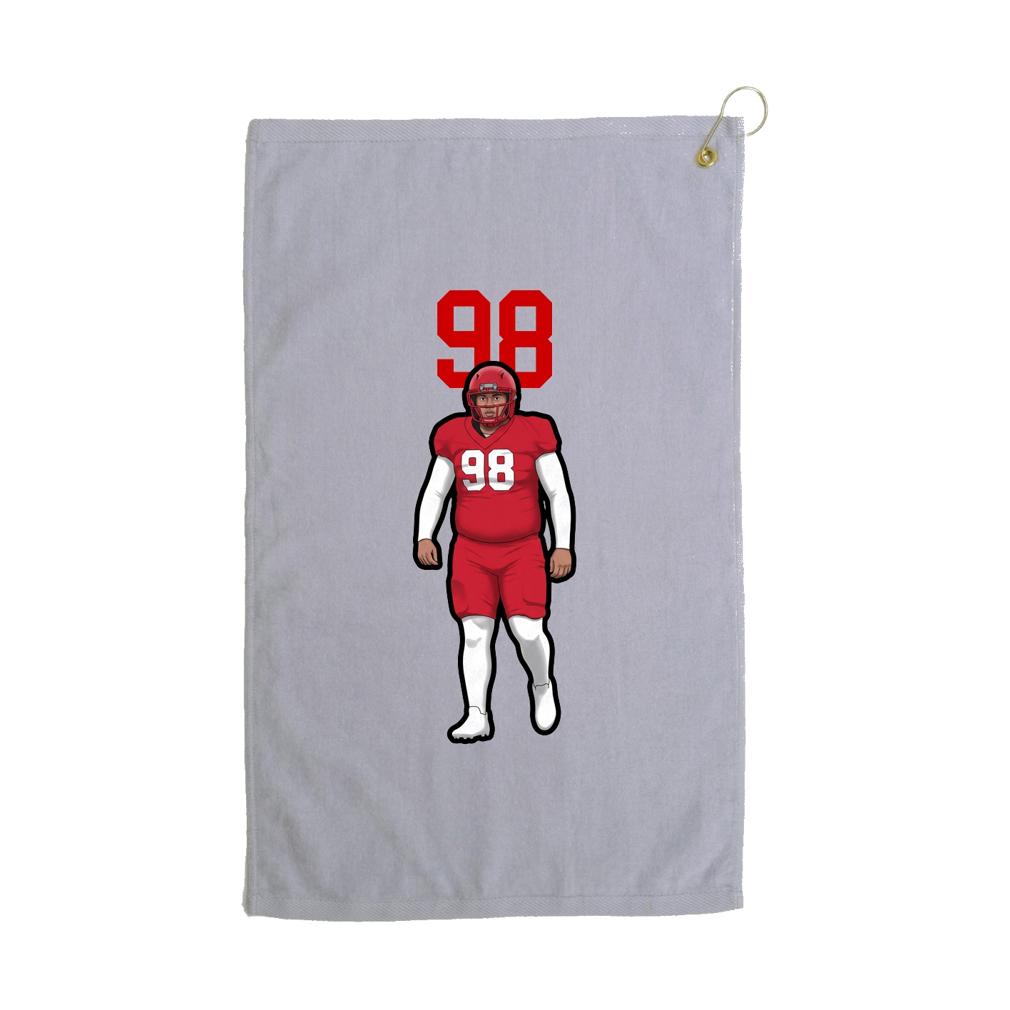 Golf Towel — Number Top in Grey