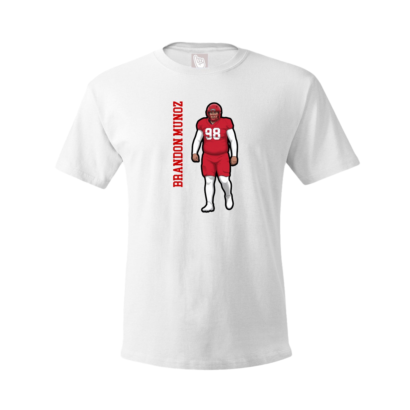 Youth Tee — Name Vertical in White