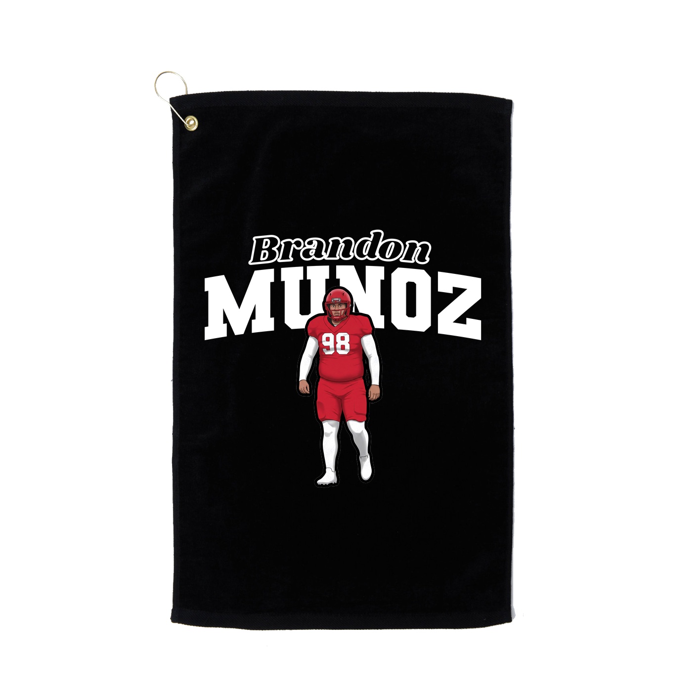 Golf Towel — Name Arch in Black