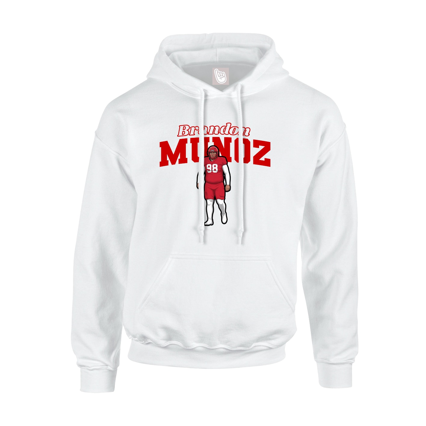Hoodie — Name Arch in White
