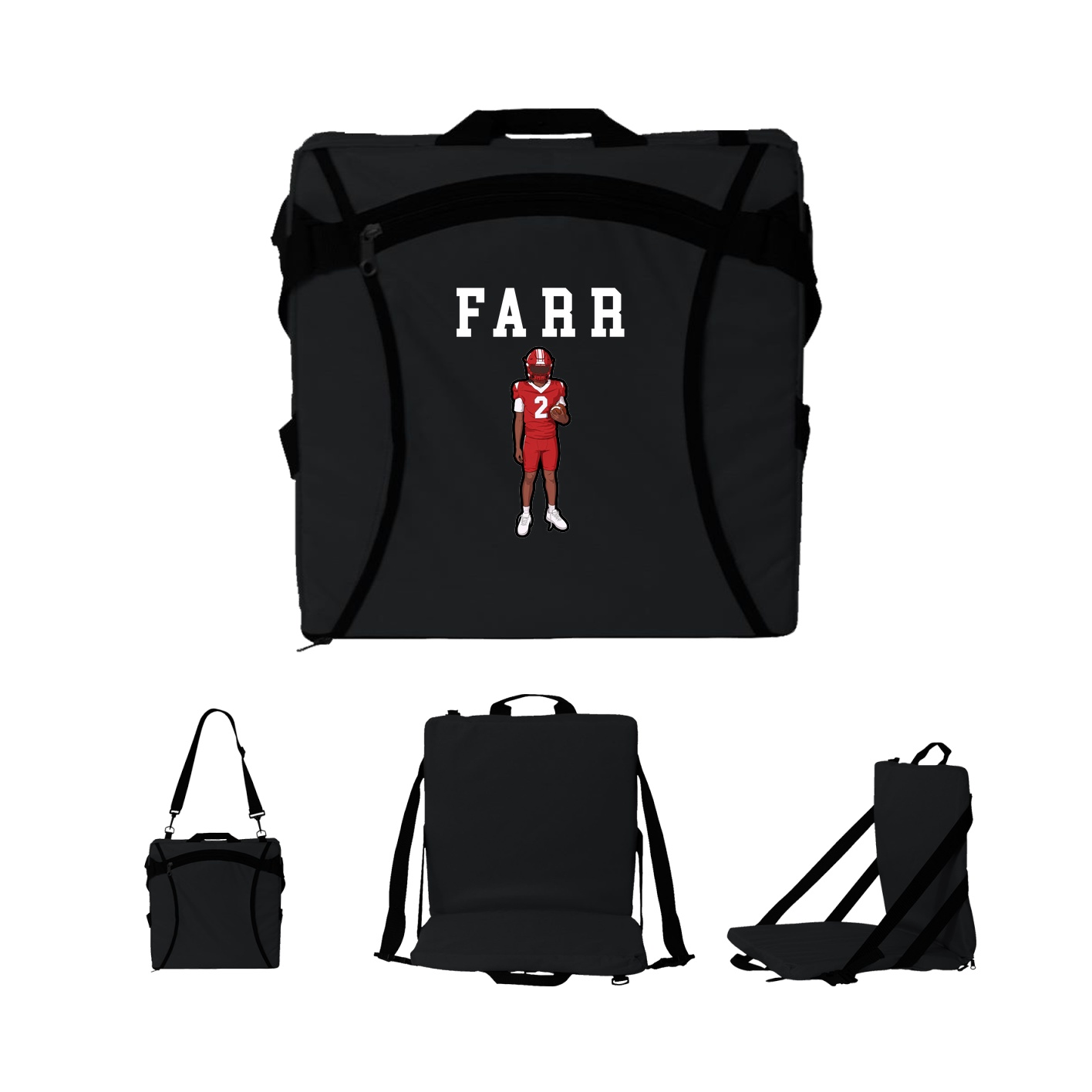 Folding Stadium Seat — Shirsey in Black