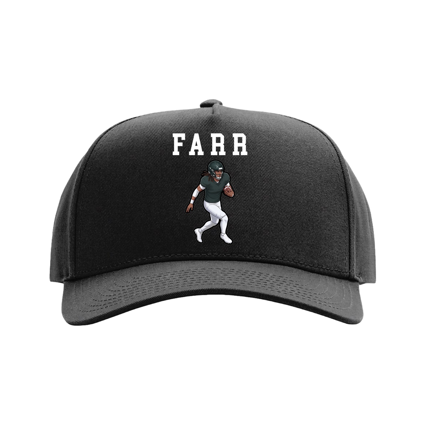 Full Fabric Five-Panel Champ Cap — Shirsey in Black