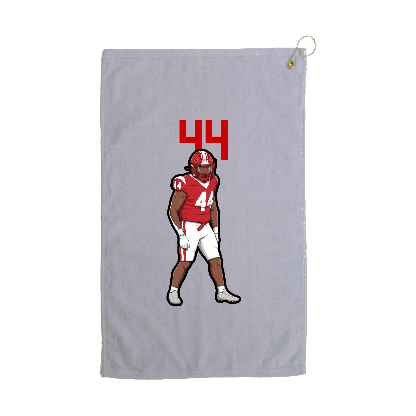 Golf Towel — Number Top in Grey