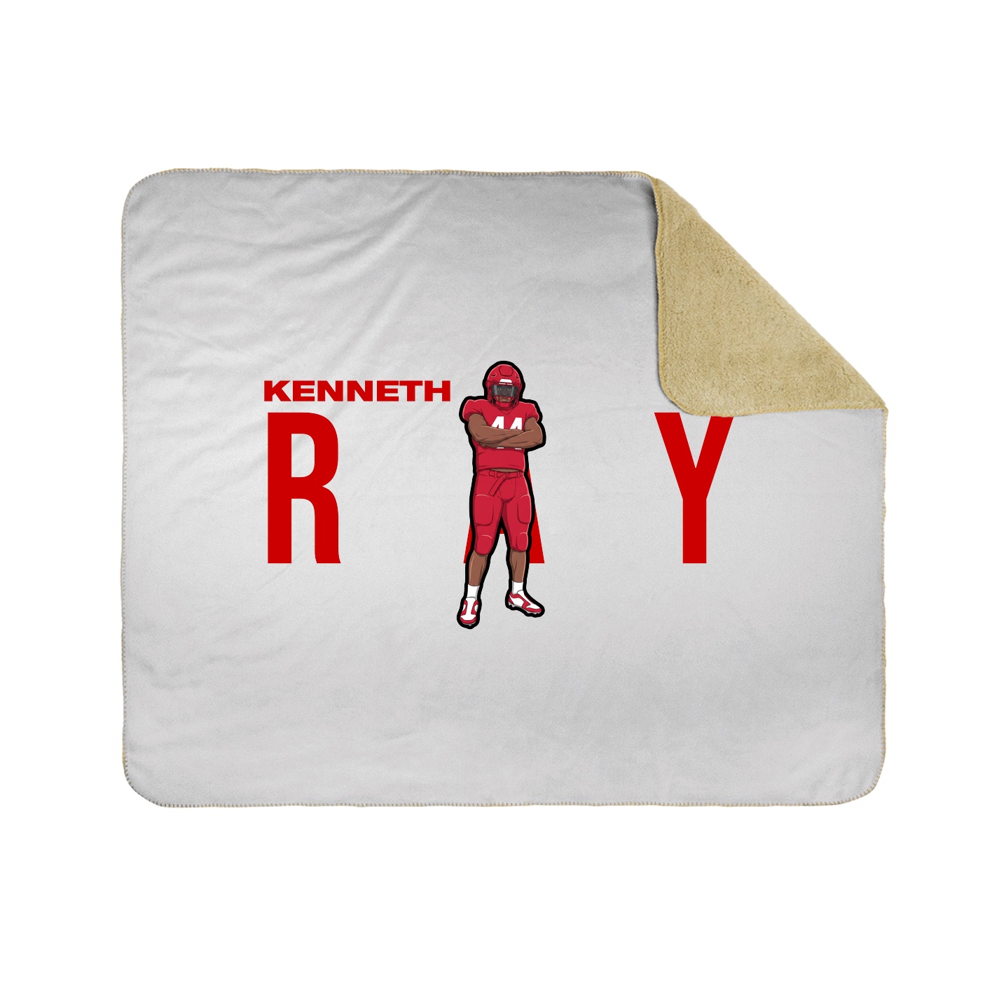 Throw Blanket — Player Name in White