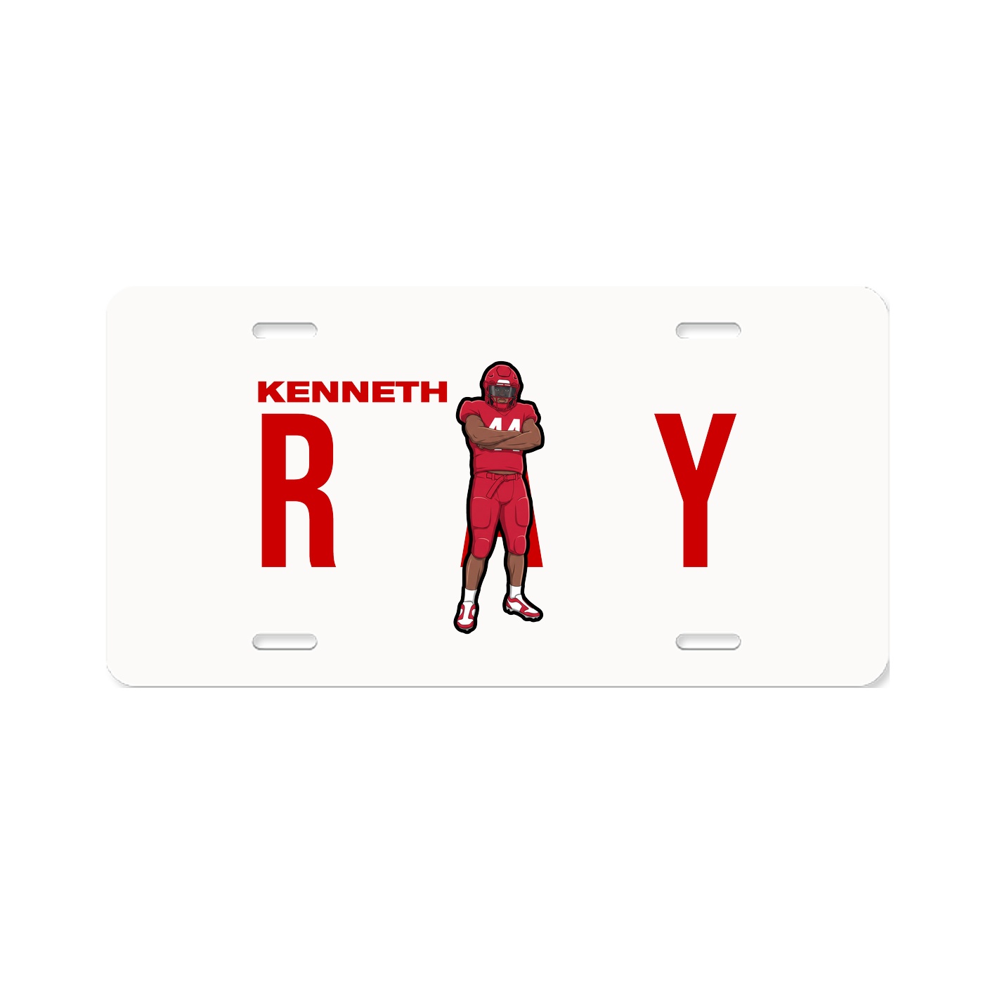 License Plate — Player Name in Classic