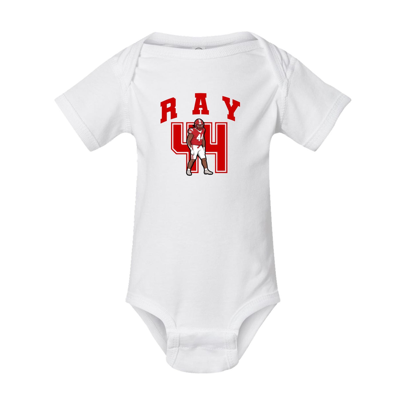 Baby Onesie — Number in White