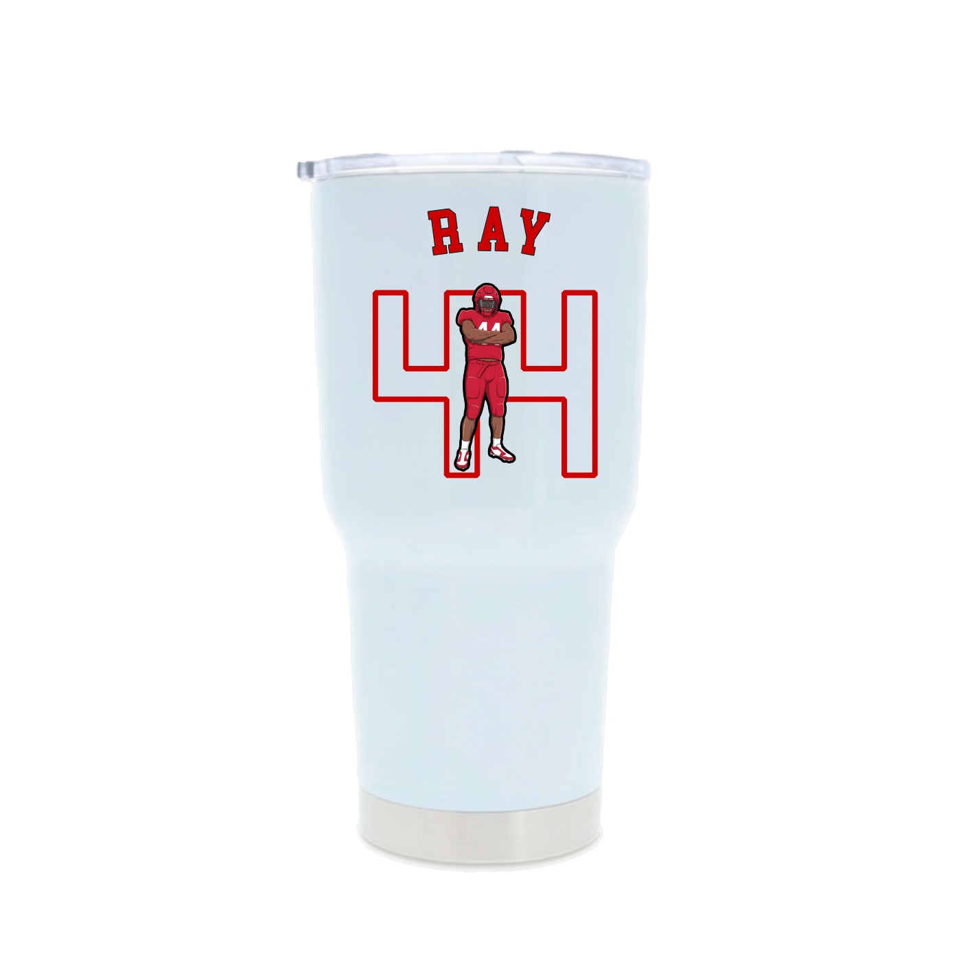 30oz Stainless Steel Tumbler — Shirsey Arch in White