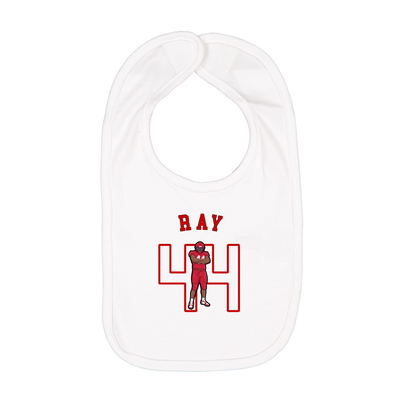 Infant Bib — Shirsey Arch in White