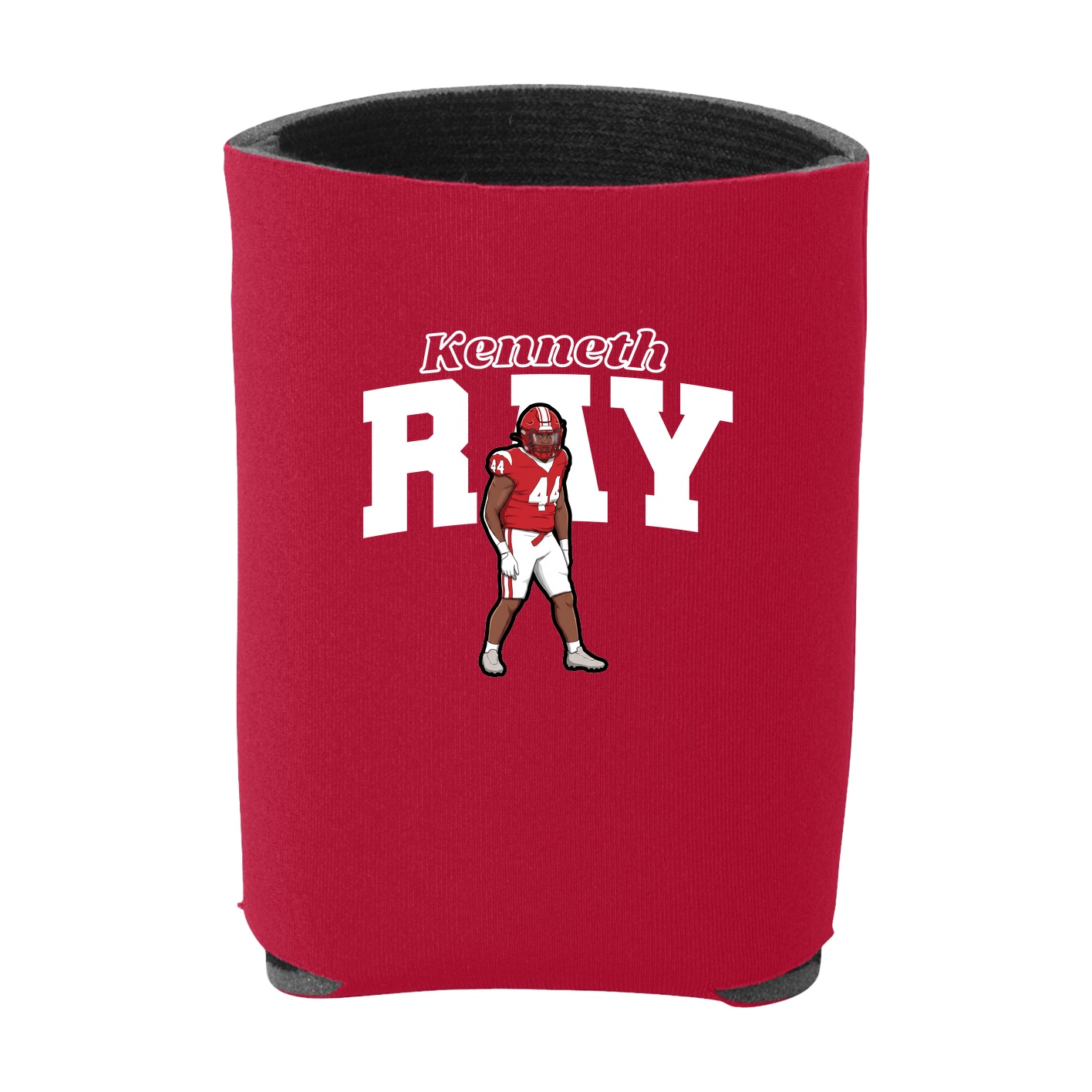 Can Holder — Name Arch in Red