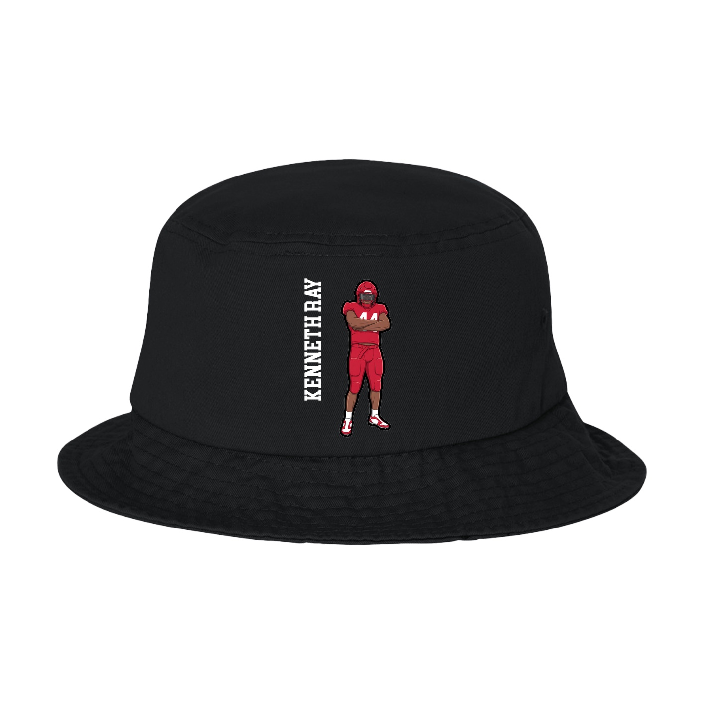 Bucket Cap — Name Vertical in Black