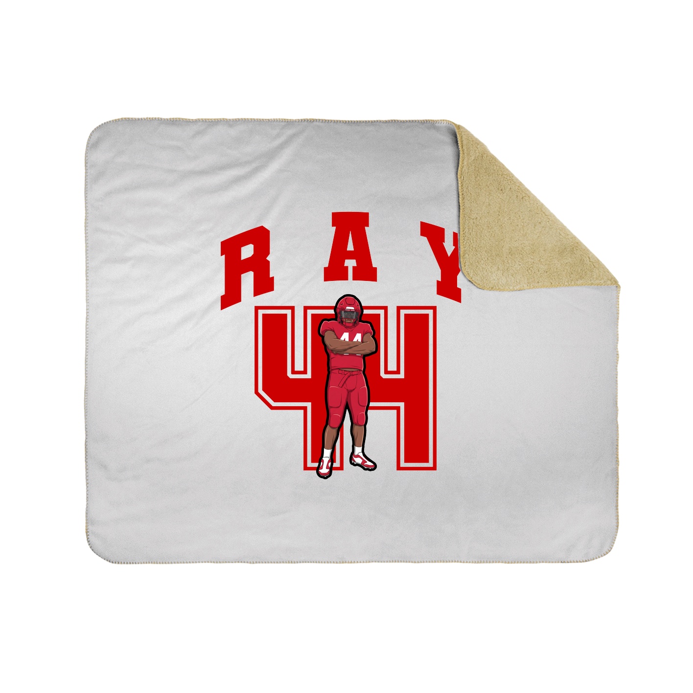 Throw Blanket — Number in White
