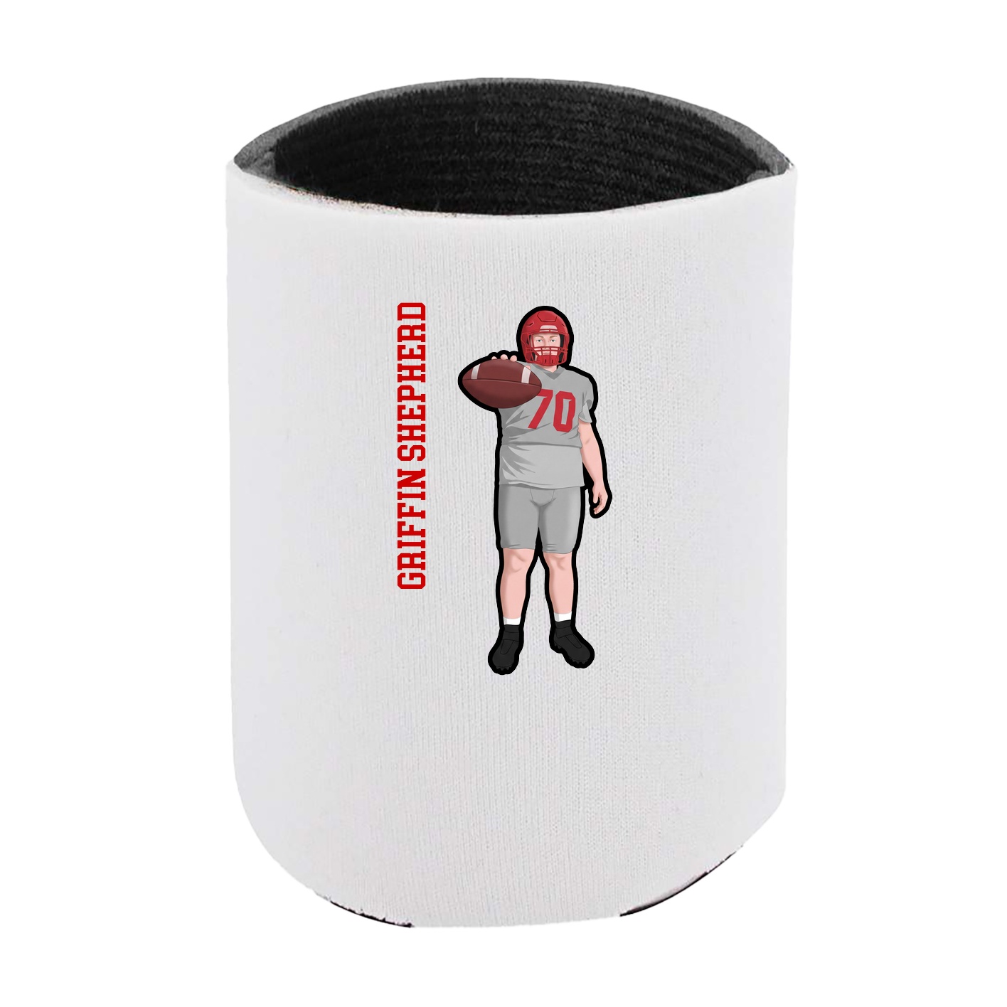 Can Holder — Name Vertical in White