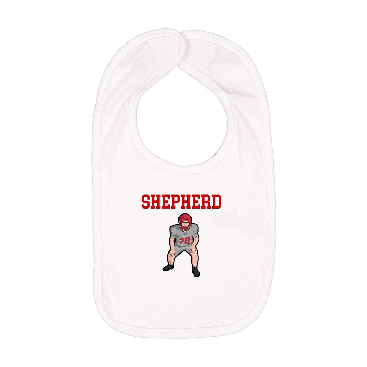 Infant Bib — Shirsey in White