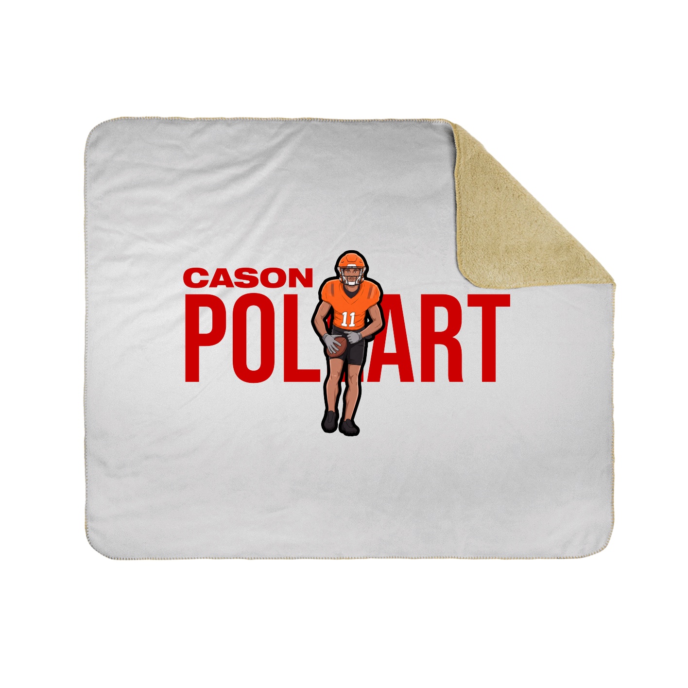 Throw Blanket — Player Name in White