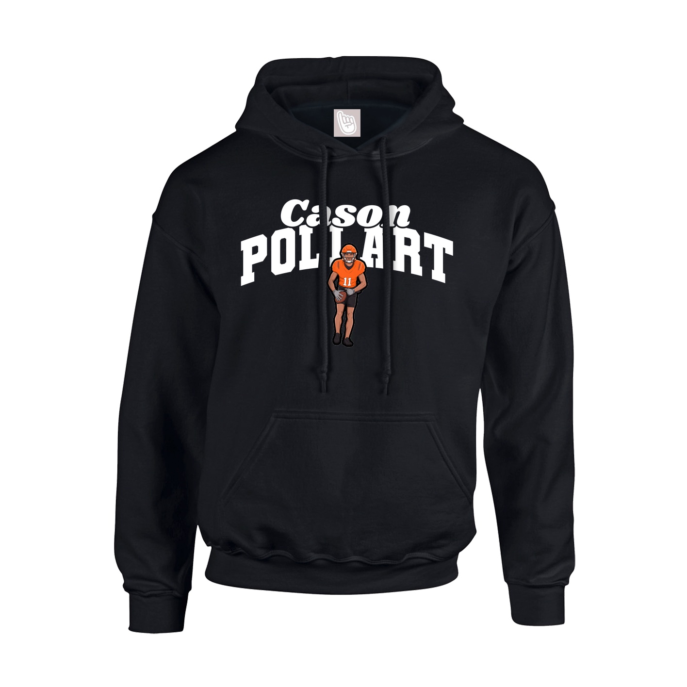 Youth Hoodie — Signature Arch in Black
