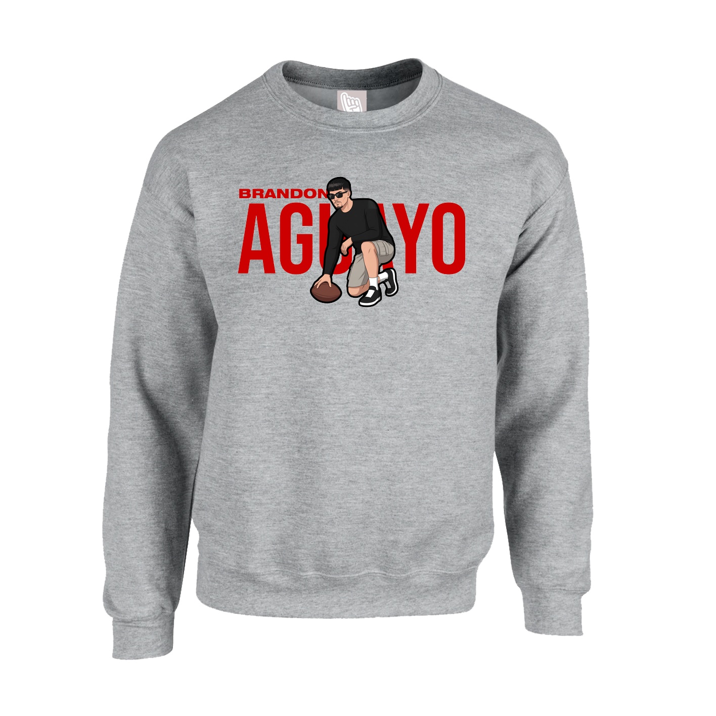 Fleece Crew — Player Name in Grey