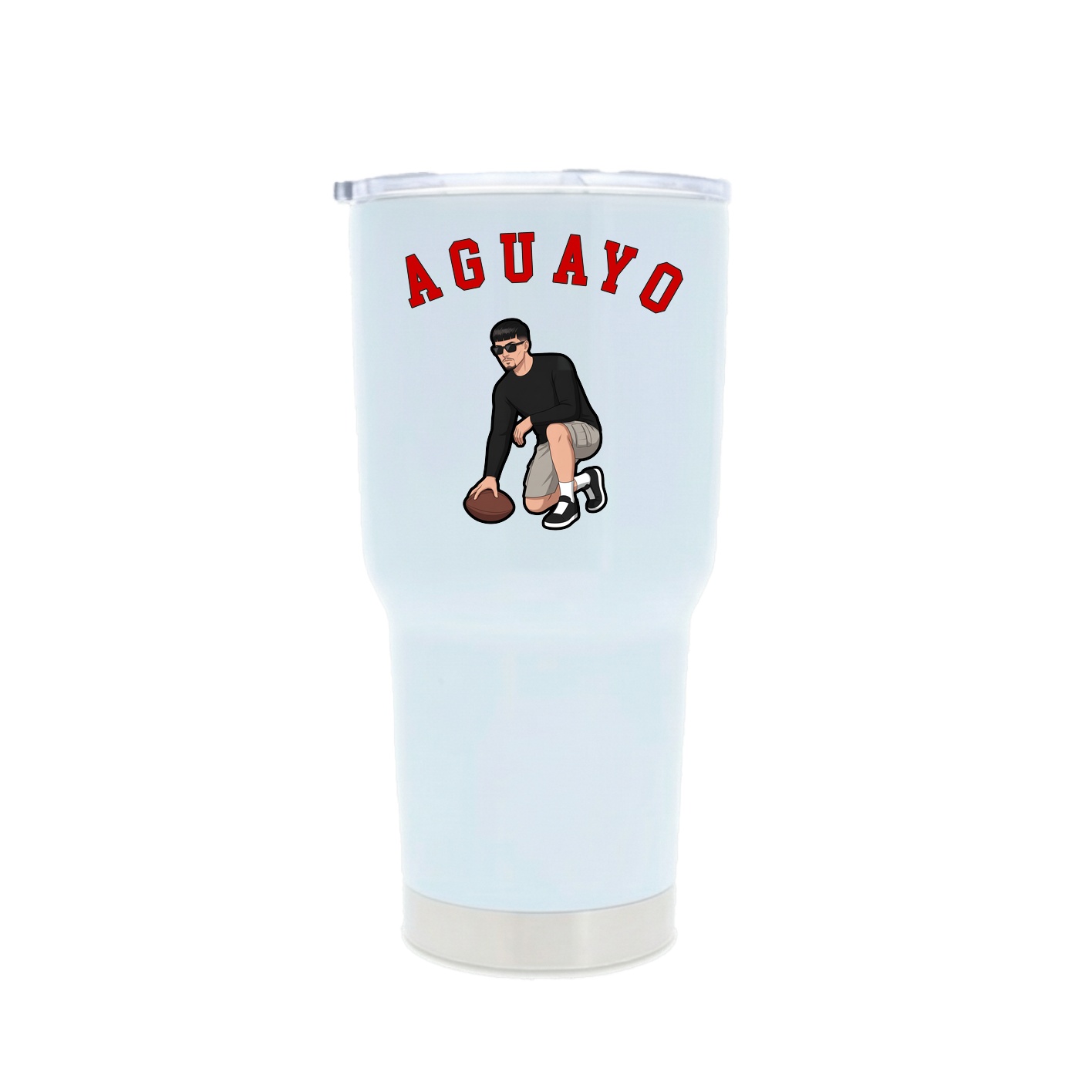 30oz Stainless Steel Tumbler — Shirsey Arch in White