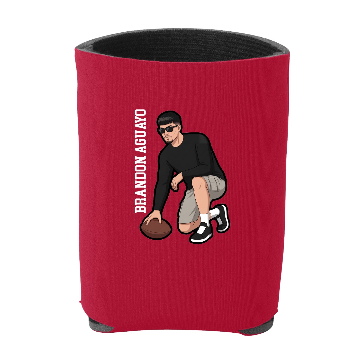 Can Holder — Name Vertical in Red