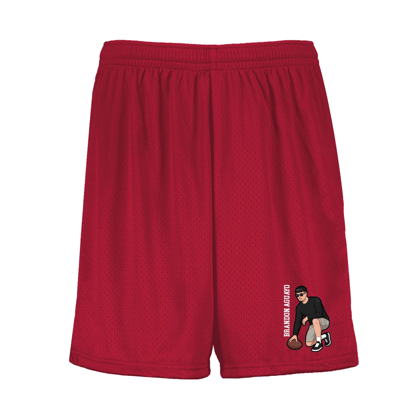 Shorts — Name Vertical in Red