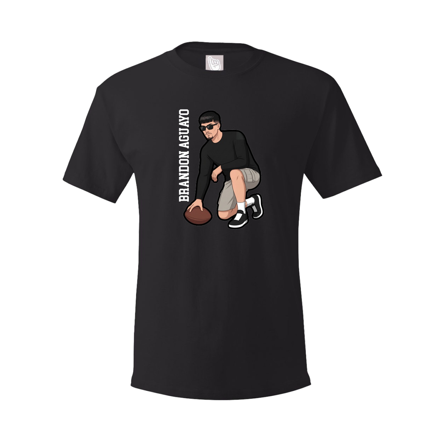 Youth Tee — Name Vertical in Black