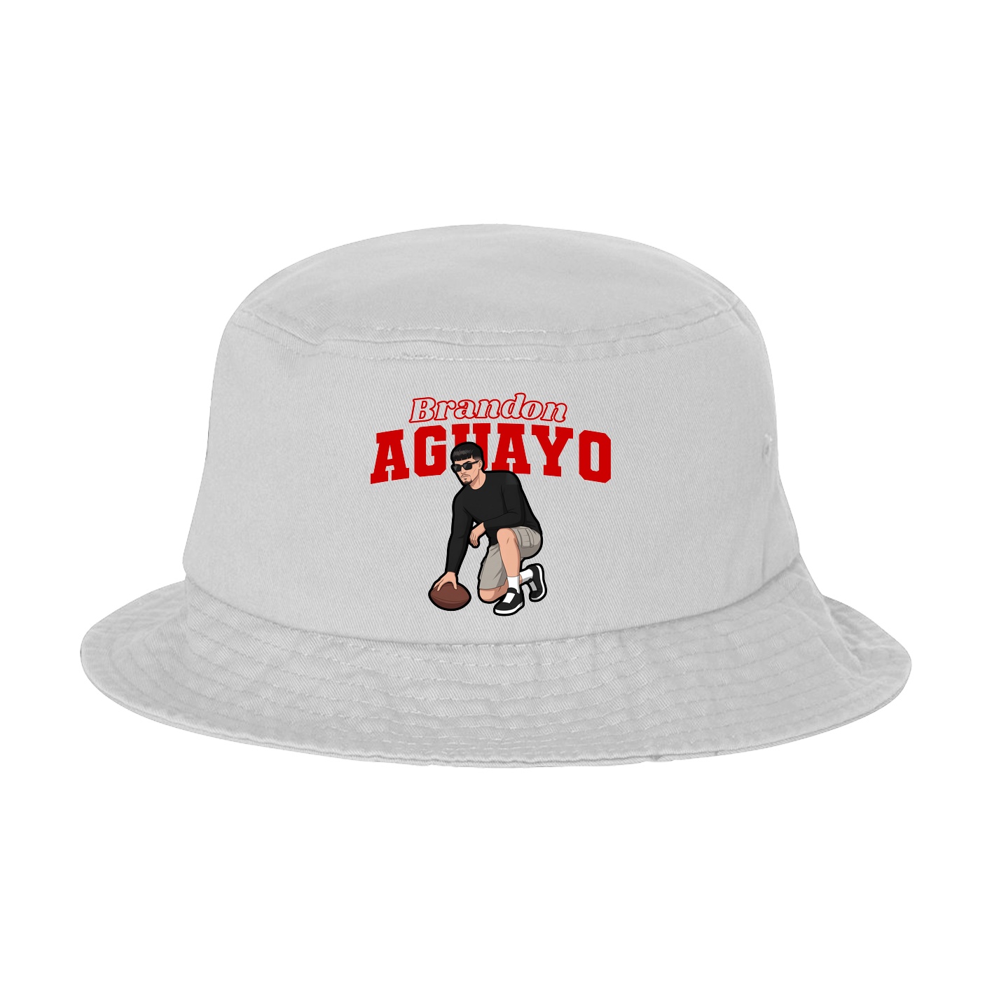 Bucket Cap — Name Arch in White