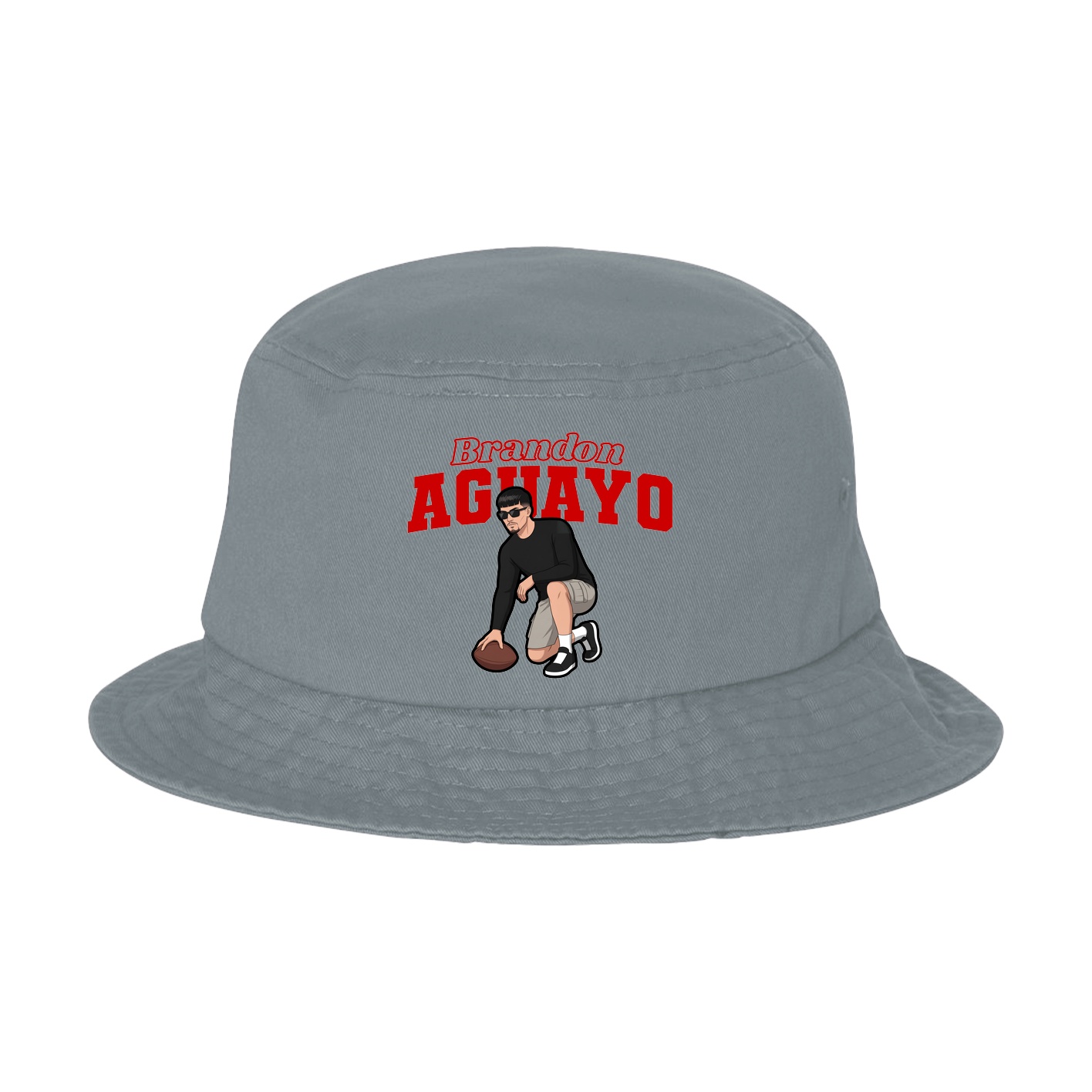 Bucket Cap — Name Arch in Grey