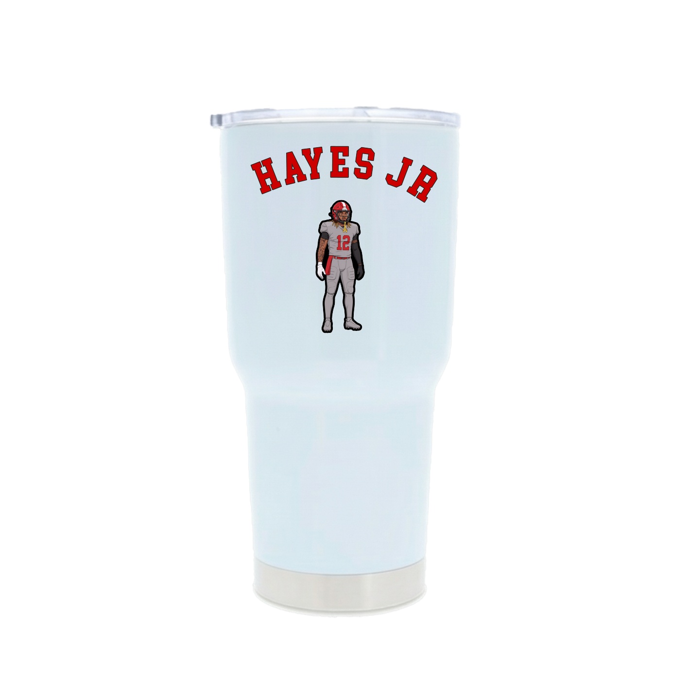 30oz Stainless Steel Tumbler — Shirsey Arch in White