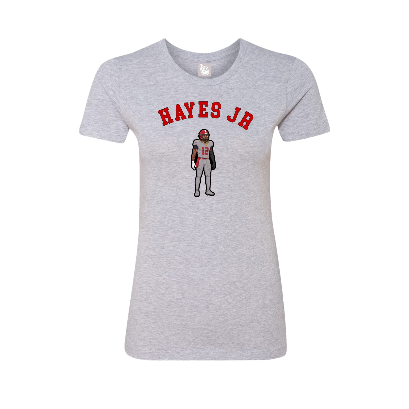 Fitted Women's Tee — Shirsey Arch in Grey