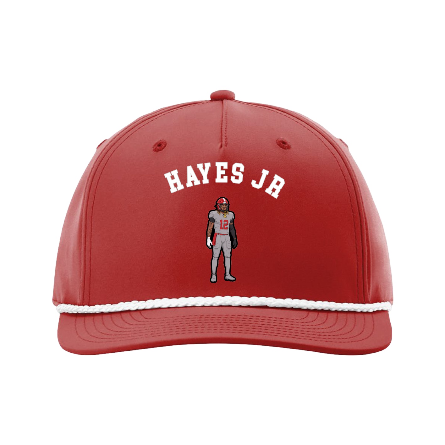 Five-Panel Classic Rope Cap — Shirsey Arch in Red