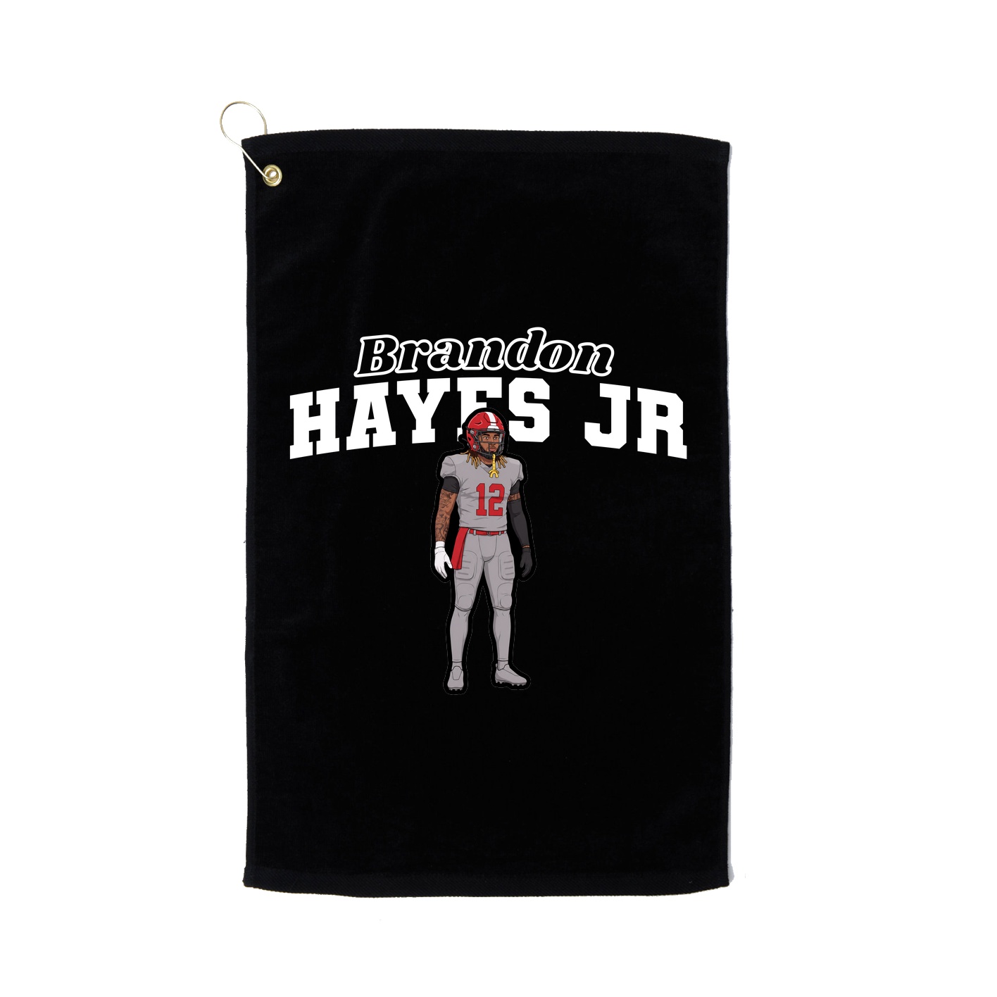 Golf Towel — Name Arch in Black