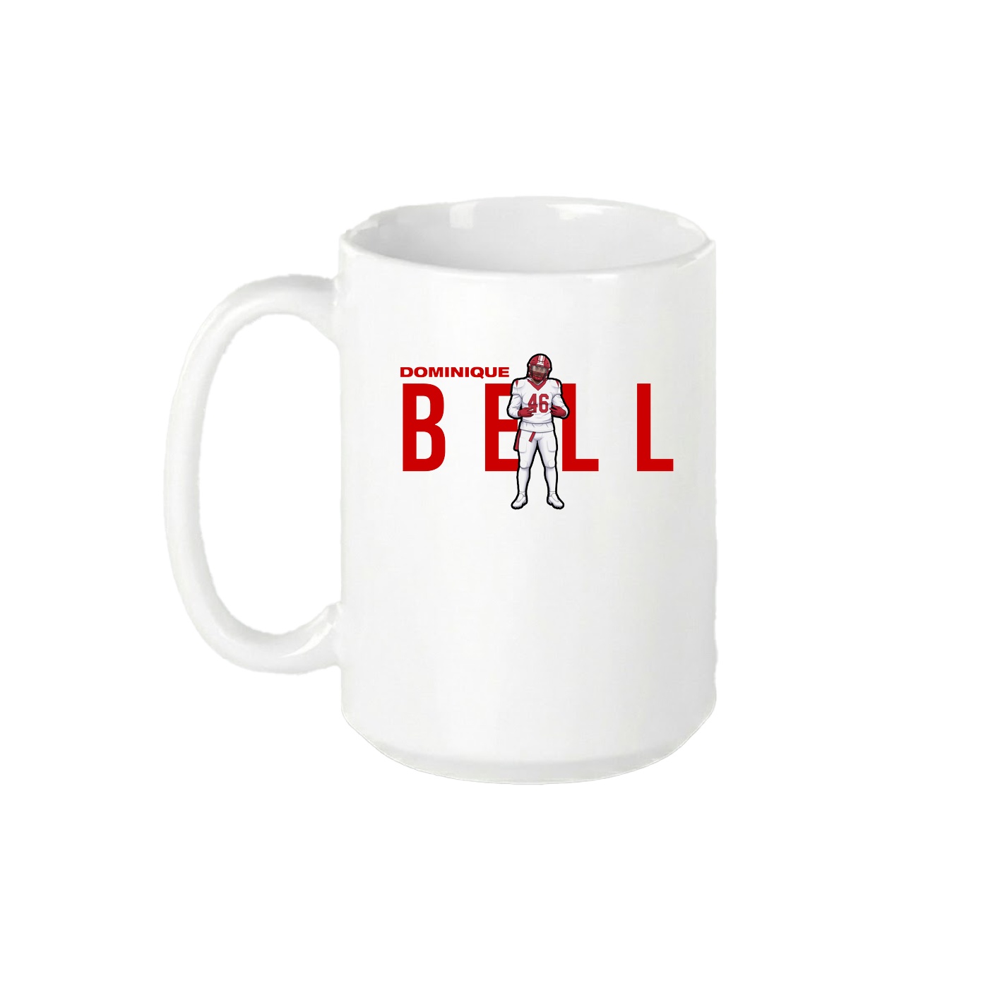 15oz Coffee Mug — Player Name in White