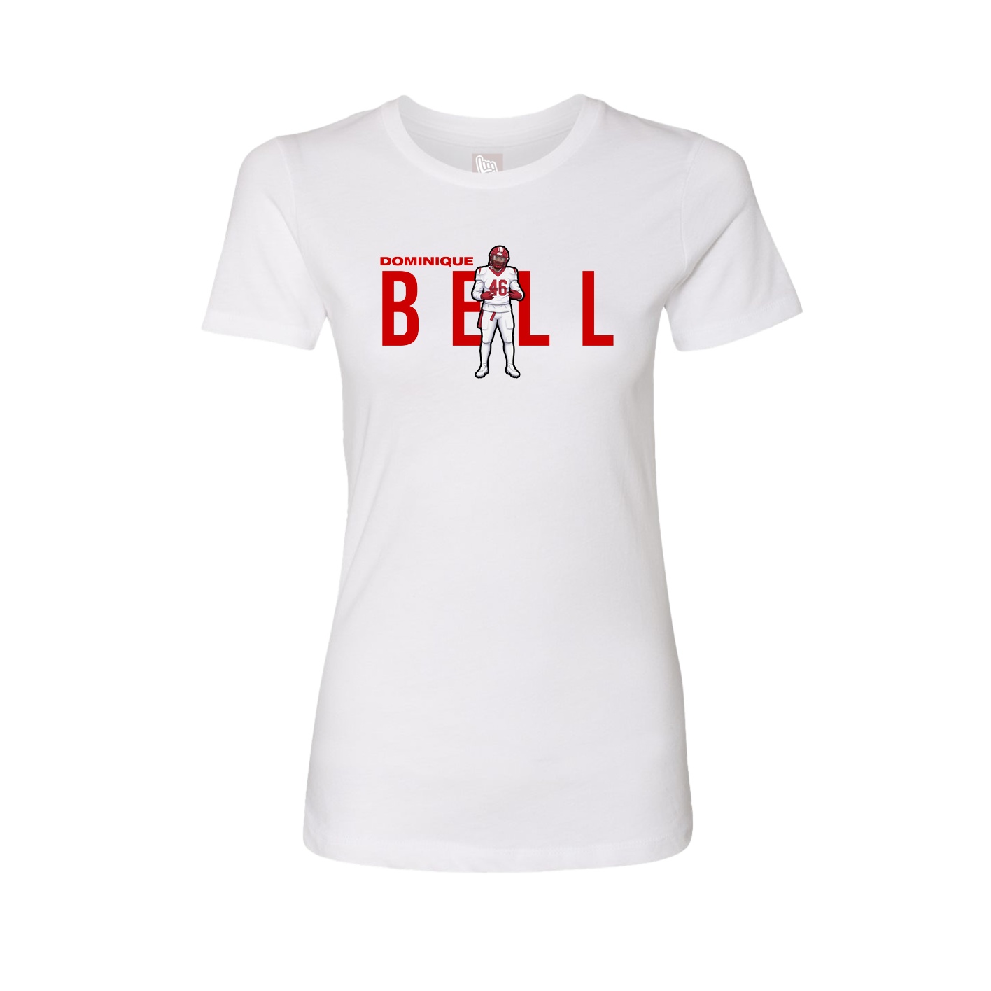 Fitted Women's Tee — Player Name in White
