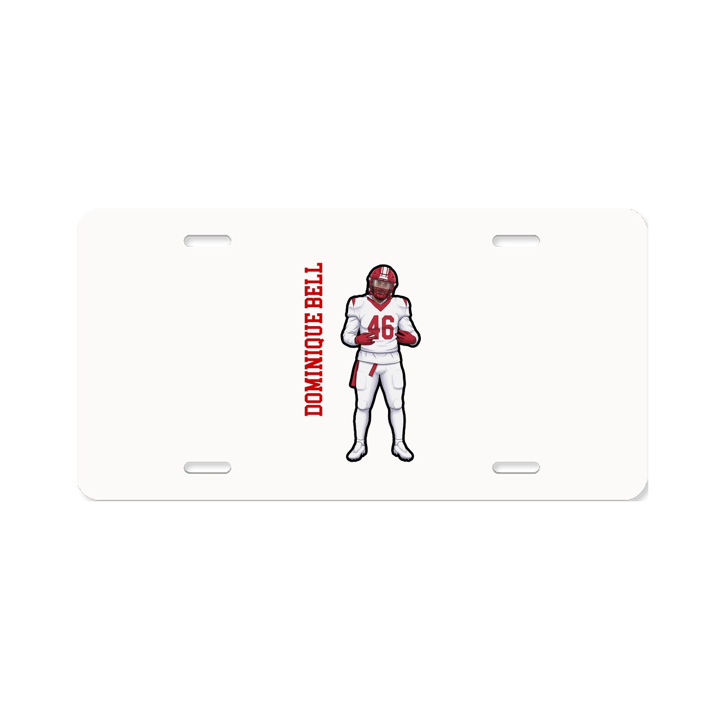License Plate — Name Vertical in Classic