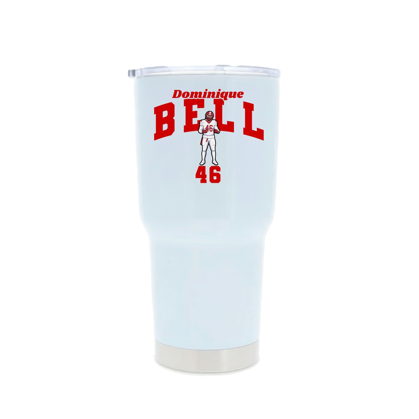 30oz Stainless Steel Tumbler — Signature Arch in White